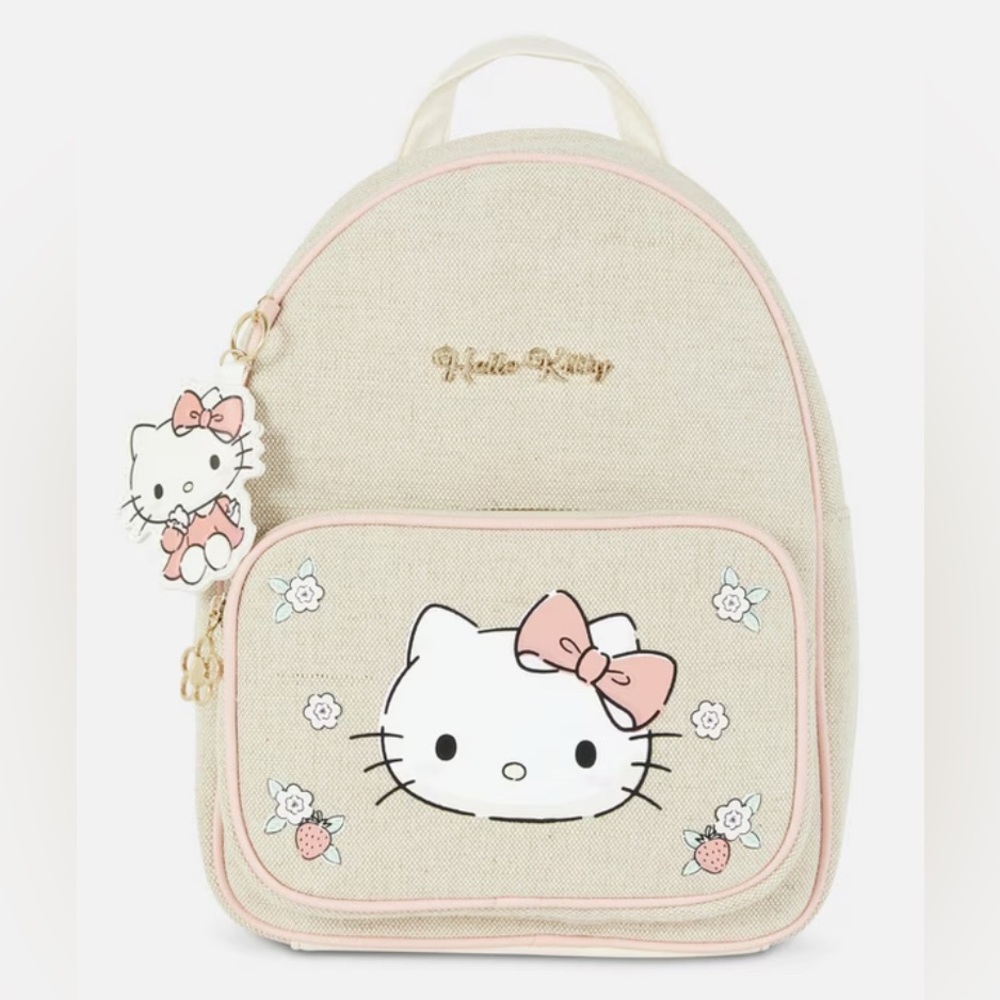 NWT Hello Kitty Linen Backpack